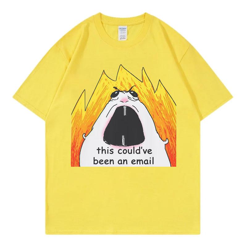This Couldve Been An Email Tshirt Funny Office Hamster Meme Graphic T Shirts Unisex Unisex Fashion Casual Short Sleeve Tshirts