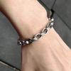 Высококачественный мужской браслет из стерлингового серебра 925 пробы, модные ювелирные изделия, мужские 18 см/20 см/22 см в стиле ретро, ​​шестисимвольная цепочка-мантра, подарок