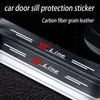 Leather Car Door Sill Plate Protector Stickers for Ford ST-line Focus 2 3 Mondeo Ecosport Kuga Mk4 Fiesta Mk3  Accessories