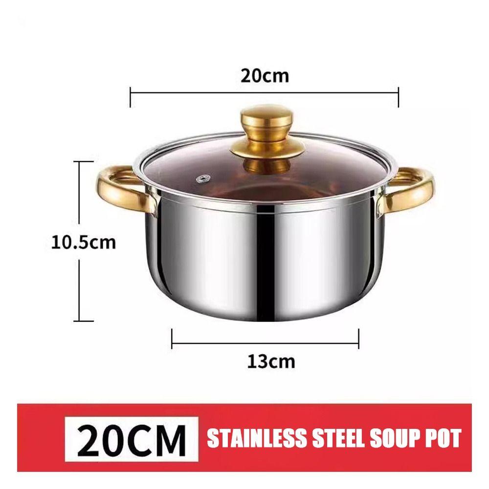 Deepened Stock Pot Thickened Induction Pot Kitchen Accessories Oven, Gas and Dishwasher Safe