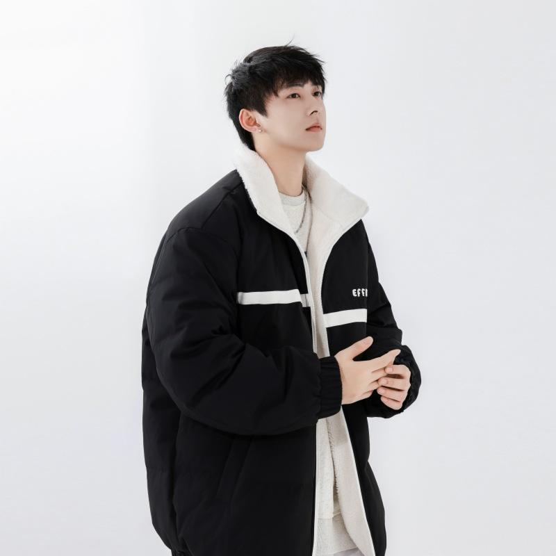 Модный американский пуховик мужской новый трендовый бренд свободный двусторонний утолщенный теплый верх