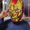 Марвел Шлем Железного Человека Mk5 Светящийся Детская Игрушка Взрослый Косплей Носимая Маска Автоматическое Открытие Закрытие Джарвис Электрический Головной Убор Безопасно для Детей Развлекательный Веселый