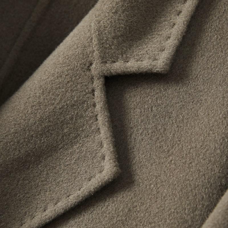 Женское пальто из 100% шерсти TIDENOVEL Осеннее шерстяное длинное пальто Ручной работы Пальто-бушлат Зимняя теплая шерстяная длинная куртка Пальто