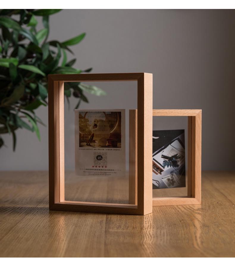 A4 3D Creative Photo Frame: No-Punch, Double-Sided Glass Plant Specimen Display (6-Inch/7-Inch)