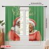 2 шт., 2D печать на ткани, шторы, рулонные шторы, черные, Дед Мороз и Миссис Клаус, 100% полиэстер (без удилища) Идеальные украшения для дома