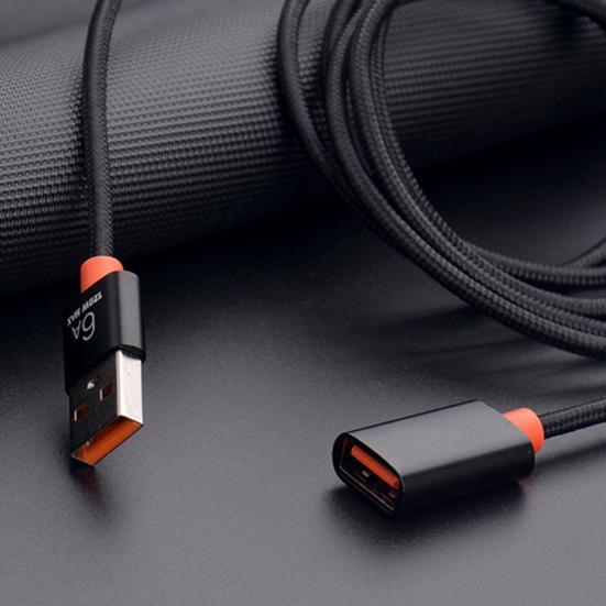 Прочный USB-удлинитель в плетеной нейлоновой оплетке длиной 150 см для зарядки