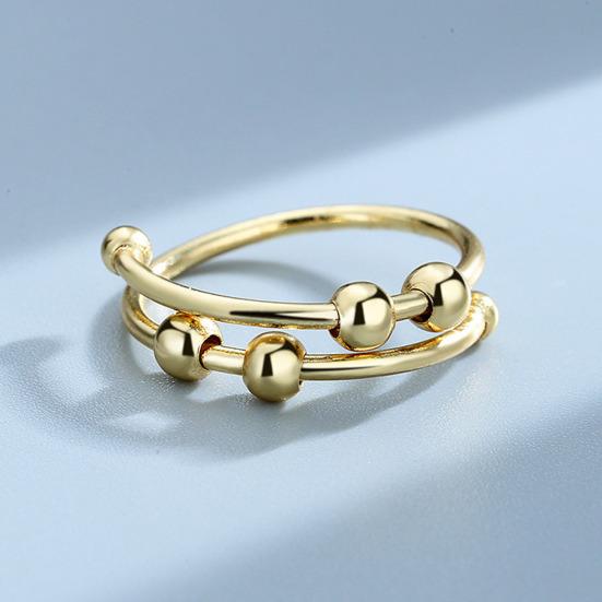 Кольцо с геометрическим декором из бисера Открытое кольцо для повседневной жизни