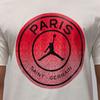 Jordan X PSG Collaboration Logo Letter Crew Neck Pullover Short Sleeve T Shirt Unisex Tops White FV7728-133