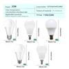 24 PCS A Series LED Bulb 20W AC110/220V E27/E26/E14/E12/B22 Base 3 Color No Strobe Lampada Bombilla For Kitchen Living Room Bed