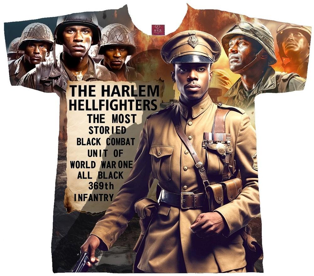 Футболка HARLEM HELLFIGHTERS 1920. ФУТБОЛКА С ИЗОБРАЖЕНИЕМ ЧЕРНОЙ ИСТОРИИ, Футболка ко Дню поминовения, Унисекс футболка