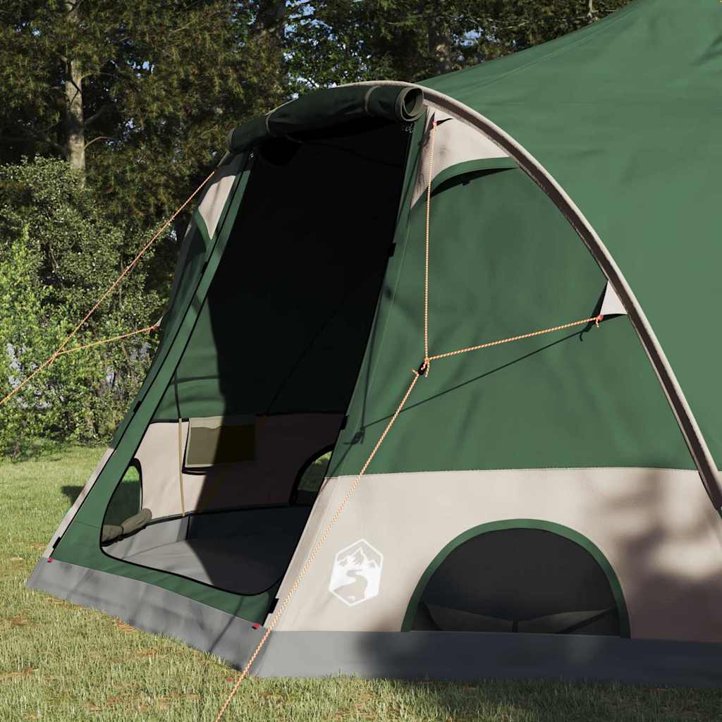 4 Person Dome Tent with Roof Green 505 x 450 x 248 cm