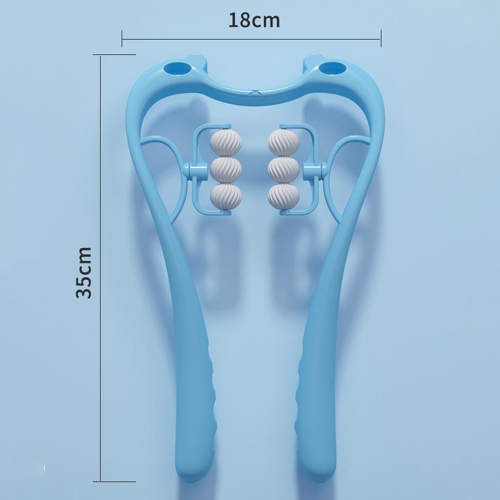 6 роликов, массажер для шеи, ручной массажер для шеи и плеч, шейный отдел позвоночника, разминающий массаж, физиотерапия, релаксация тела, облегчение боли, инструмент для массажа здоровья
