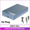2.5 3.5 inch HDD Case Type-C & USB3.0 Hard Drive Enclosure SATA to USB 3.0 External Hard Drive Reader 22TB Adapter for PC Laptop