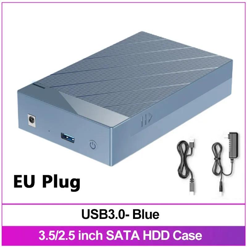 2.5 3.5 inch HDD Case Type-C & USB3.0 Hard Drive Enclosure SATA to USB 3.0 External Hard Drive Reader 22TB Adapter for PC Laptop