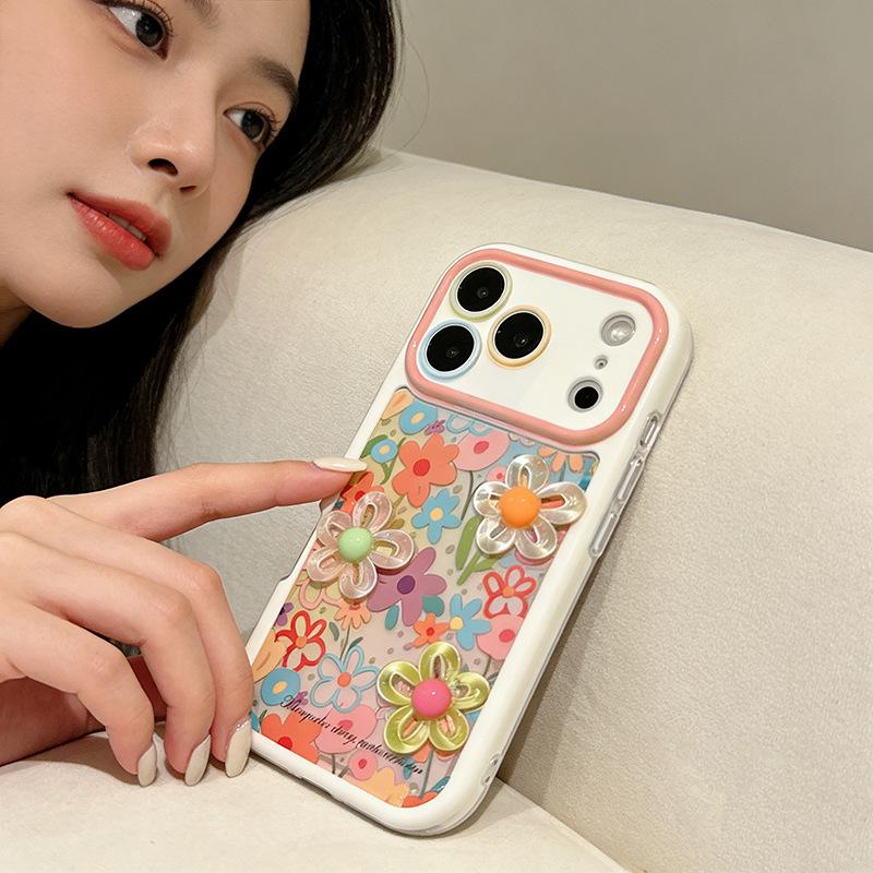 Красочный чехол для iPhone 17 Pro Max с цветочным принтом: Защита от падений, 3D-дизайн, Премиальное ощущение