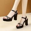 Wedge With Platform Waterproof Open Toe Sandals for Women 2025 Trend High Quality Shoe New Breathable Fashion Woman Shoes Sales