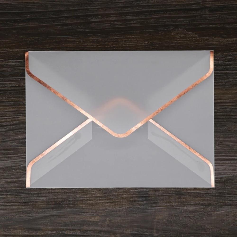 Sulfuric Acid Paper Hot Stamping Wedding Invitation Envelope Wood Pulp Paper Postcard