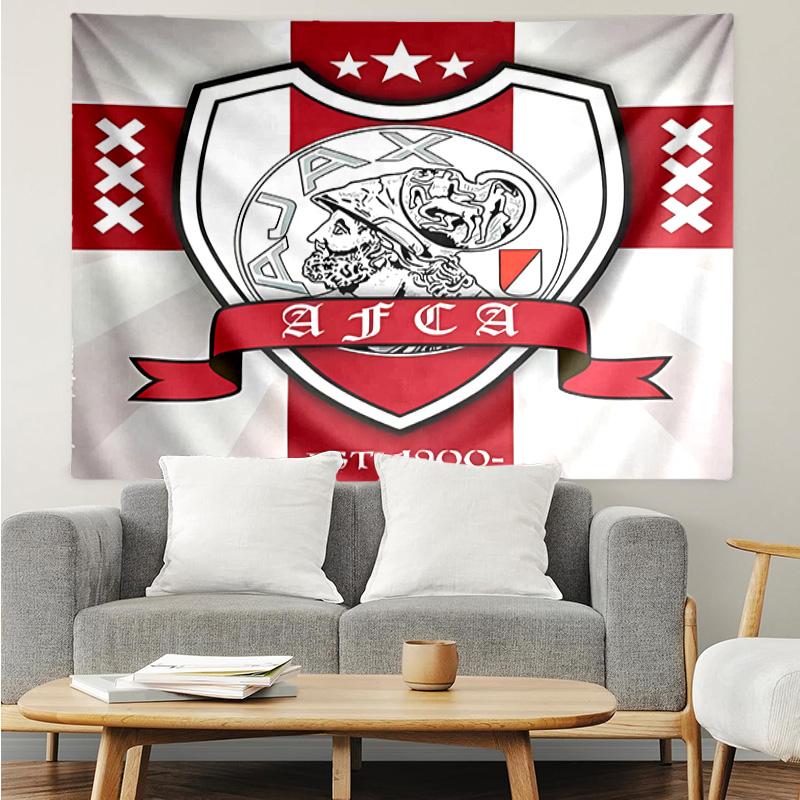 AFC Ajax Tapestry for Bedroom Aesthetic Classroom Tapestries Wall Hanging for Living Room Dorm Office,Ideal Creative Gift