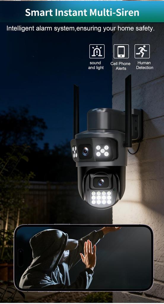 5K Solar-Powered Ultra HD Binocular Camera with 4G & WiFi for Outdoor Use