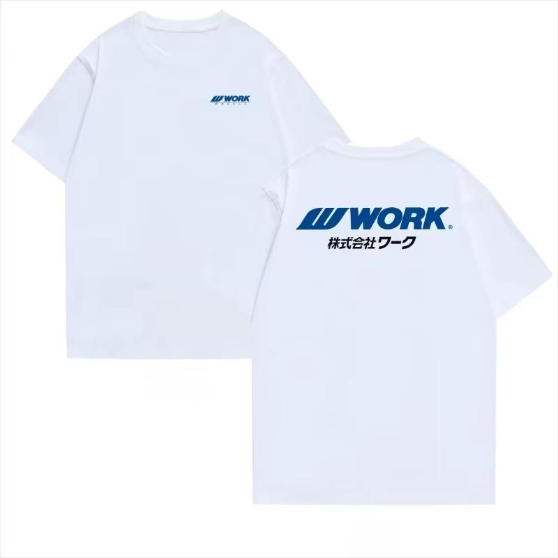 2026 Summer New Work Short Sleeve Classic Wheel Racing Rim Car Fashion TShirt Modified Car TShirt Unisexs Clothing Unisex T Shirt