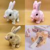 Electronic Plush Rabbit Toy Robot Bunny Walking Jumping Running Animal Shake Ear