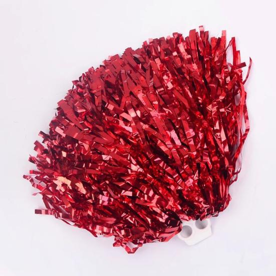 Танцевальные помпоны с прямым стержнем, пушистые, ПЭТ, двухпроходные, для болельщиков, украшение в виде цветка для мяча для футбола