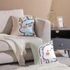 Cute Surprise Animals In The Twelve Zodiac Signs Cushion Cover Throw Pillow Cover Hidden Button Durable Polyester Chair Cushion