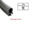 1/3/6/12M Door Edge Guard Rubber Sealing Strip U Type Hardwearing Car Ship Dustproof Trim Soundproofing Waterproof Sealing Parts Hoses Windshield