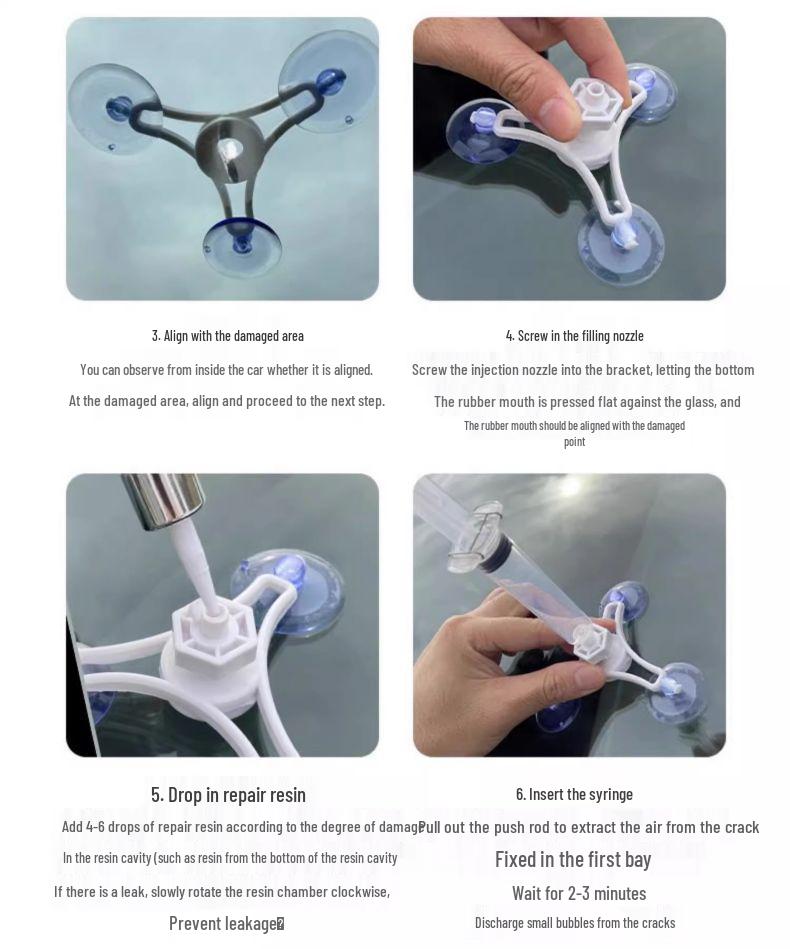 Жидкость для ремонта лобового стекла от трещин, сколов и царапин - Бесследный восстановитель повреждений