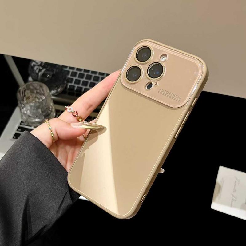 Летний конфетный цвет, чехол для iPhone 17 Pro Max с большим стеклянным окном для женщин - Подходит для Apple 15 и 14, Минималистичный дизайн для iPhone 13