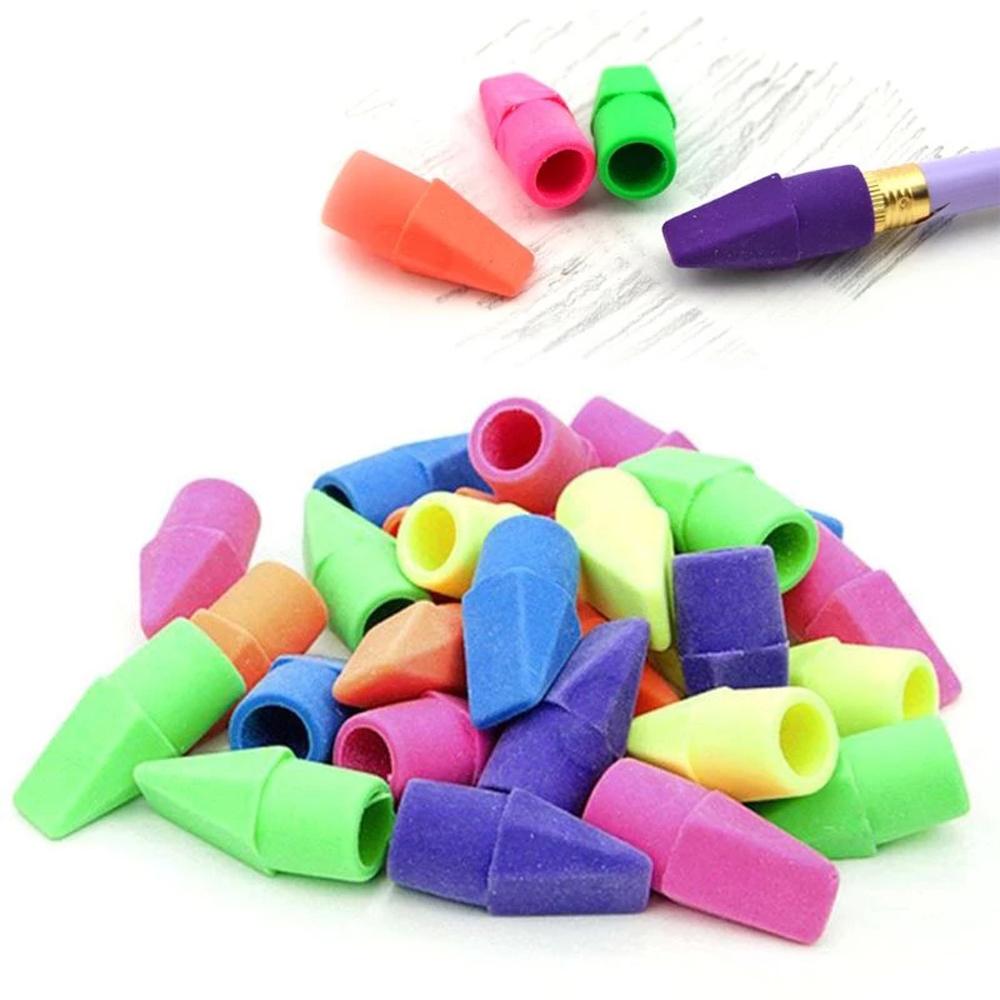 Colors Student for Kids Pencil Erasers Eraser Caps Pencil Top Erasers Pencil Eraser Toppers