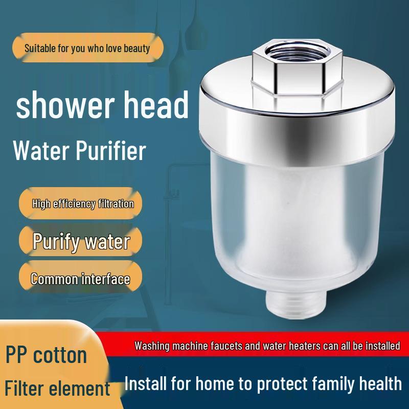 Universal Bathroom Shower Pre-Filter with Five-Micron PP Cotton Element