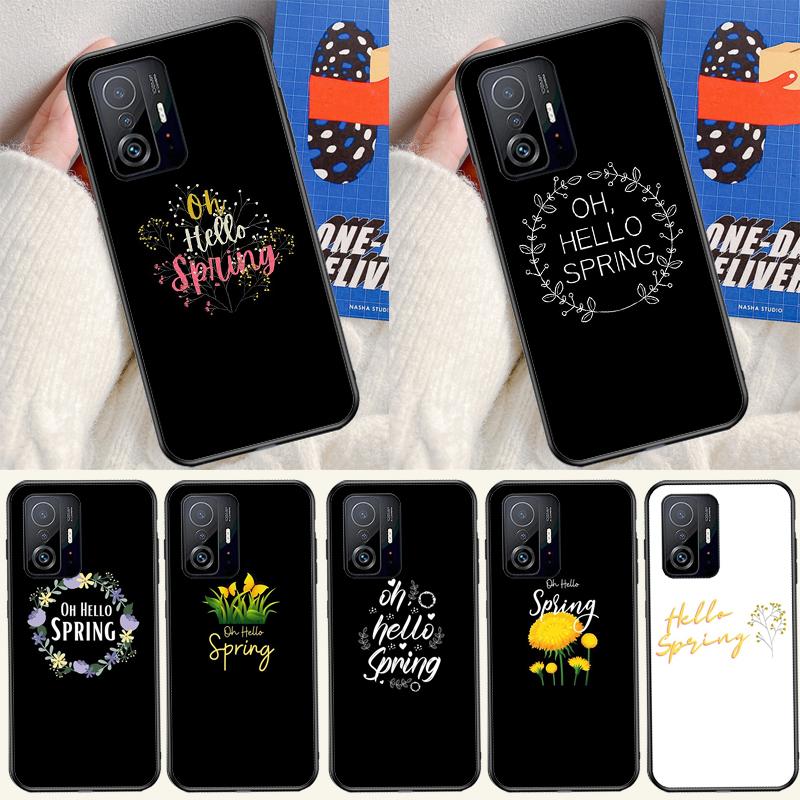 Hello Spring Flowers Cover For Xiaomi 14 Ultra 13 11T 12T 13T 14T Pro POCO X7 X6 Pro X3 X5 F3 F5 M6 F6 Pro Case