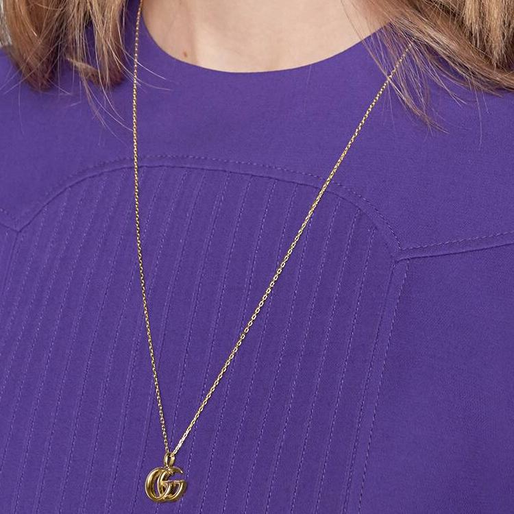 Gucci GG Running Gold Plated 18K Gold Necklace Women necklace 502088-J8500-8000