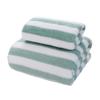 Coral Fleece High Density Cationic Striped Bath Towel Warp Knitted Absorbent Towel Set