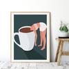 Забавная настенная живопись на холсте, скандинавские кофейные чашки, плакаты и принты для любителей кофе, настенные панно для кухни, ванной комнаты, домашний декор
