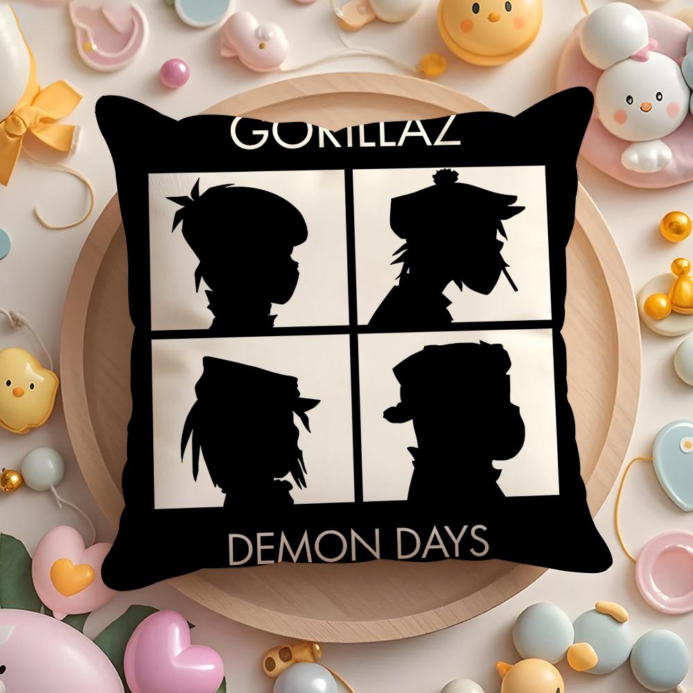 Чехол на подушку G-GorillazS Band для дома и автомобиля, многоцелевой чехол для подушки - Двусторонний, Мягкий и прочный для ежедневного использования