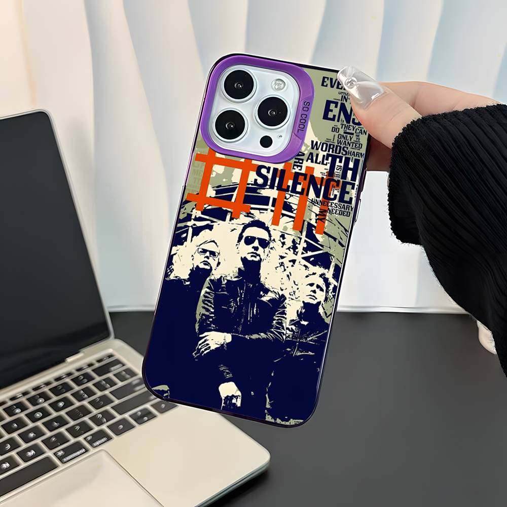 D-Depeche band M-ModeS Purple Matte Shockproof CoverPhone Case For iPhone 17,16,15,14,13,12,11,Pro,XS,Max,Plus,Mini,SE4,E