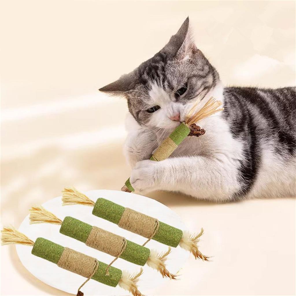 Catnip Sticks for Cat Kitten Edible Licking Stick Cat Teaser Stick Toy Chewing Matatabi Cat Hairball Removal Treat Stick
