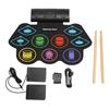 9 Pads Color Electronic Drum External Voice Portable Drum Practice Pad Set BT Support 100‑240V US