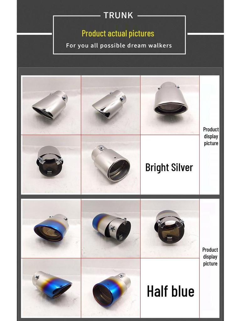 Stainless Steel Muffler Tailpipe for Haval H6 Odyssey Camry Santa Fe ASX 10CRV