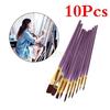 10 Pcs Artist Paint Brush Set Nylon Hair Watercolor Acrylic Oil Painting Drawing