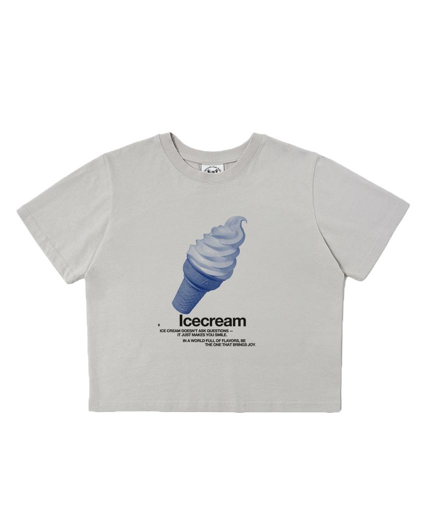MATCHGLOBE Ice Cream Crop Top (Beige)