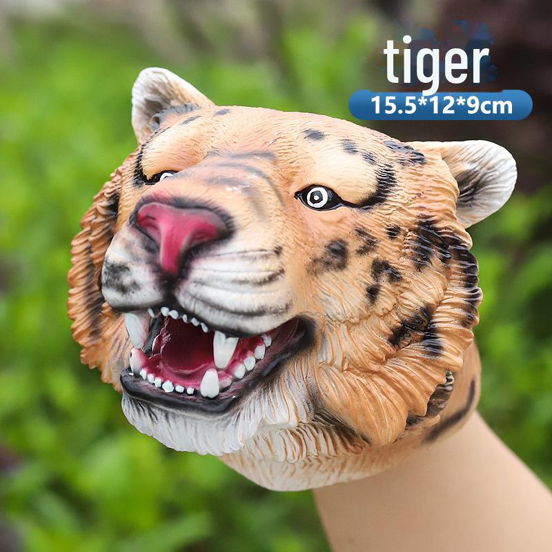 Перчатки для кукол-динозавров: Мягкая резиновая игрушка-модель трицератопса и тираннозавра для детей