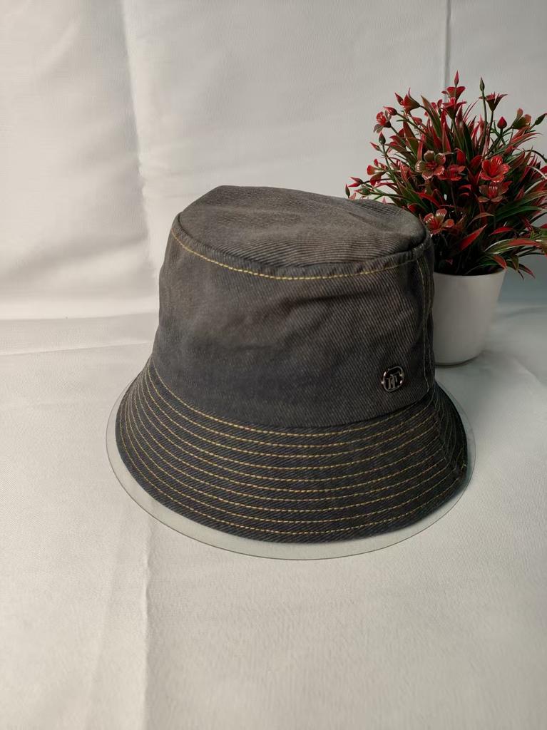 Washing gradual change denim bucket hat men's and women's trendy brand versatile face small bucket hat outdoor sun protection hat