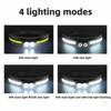 Motion Sensor Led Headlamp USB Rechargeable Flashlight Waterproof Head Lights Camping Fishing Headlight Search Head Night Light