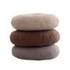 Degrees of Comfort Meditation Floor Pillow- Solid Color Round Cotton Linen Cushion Tatami Soft Seat Cushion for Home Bedroom Living Room
