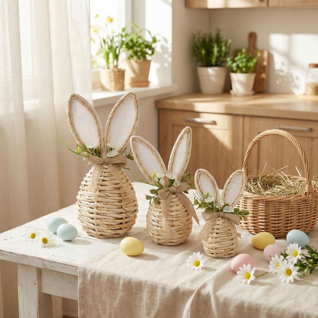 Easter Bunny Figurine Set (3 ) Home Decor