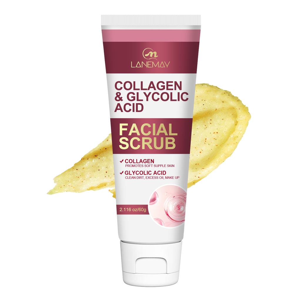 Collagen Glycolic Facial And Acid Scrub Deep Cleanses And Soothes Facial Skin Cleansing And Nourishing Skin Care
