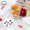 Термостойкий стеклянный ланч-бокс LocknLock с отделениями